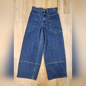 Everlane The Way-High Gardener Cropped Jean Dark Wash Denim 100% Cotton 27 Reg